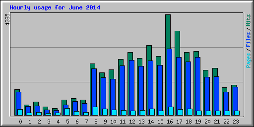 Hourly usage for June 2014